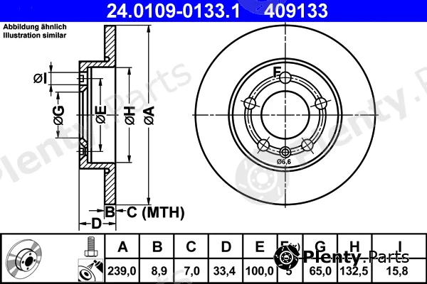 ATE 24.0109-0133.1 — Brake Disc