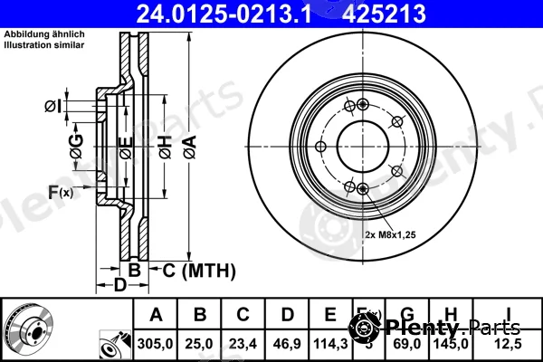ATE 24.0125-0213.1 — Brake Disc