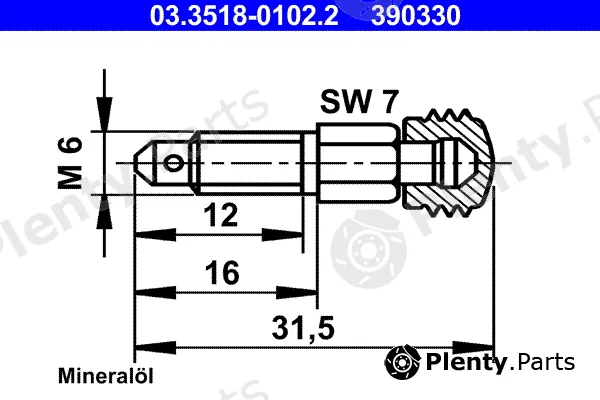 ATE 03.3518-0102.2 — Breather Screw/Valve