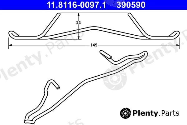 ATE 11.8116-0097.1 — Spring, brake caliper