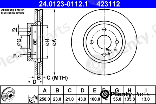 ATE 24.0123-0112.1 — Brake Disc