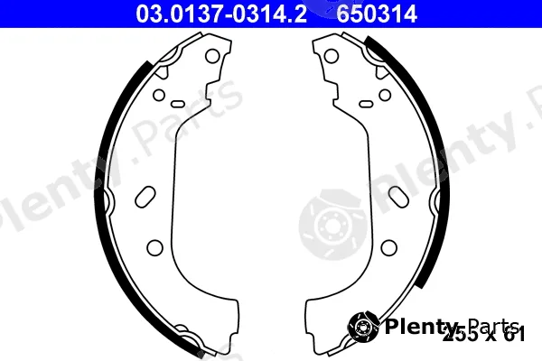ATE 03.0137-0314.2 — Brake Shoe Set