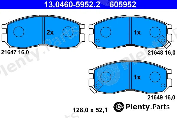 ATE 13.0460-5952.2 — Brake Pad Set, disc brake