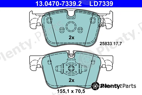 ATE 13.0470-7339.2 — Brake Pad Set, disc brake ATE Ceramic