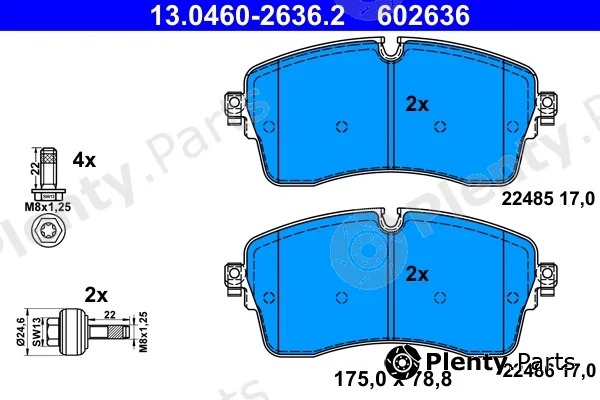 ATE 13.0460-2636.2 — Brake Pad Set, disc brake