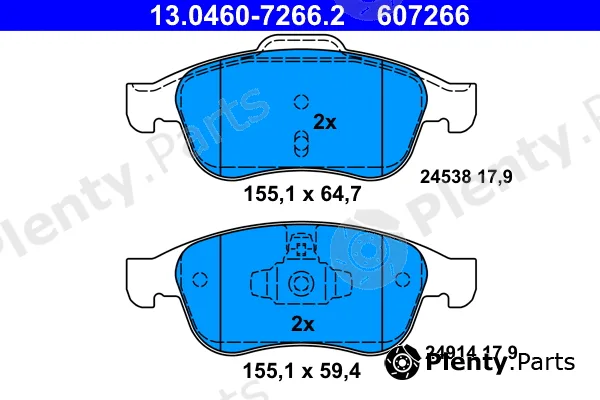 ATE 13.0460-7266.2 — Brake Pad Set, disc brake