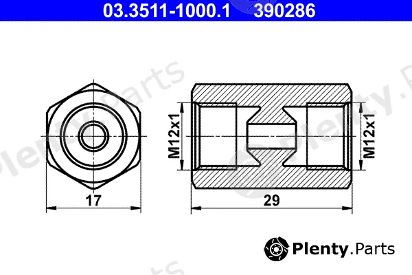 ATE 03.3511-1000.1 — Adapter, brake line