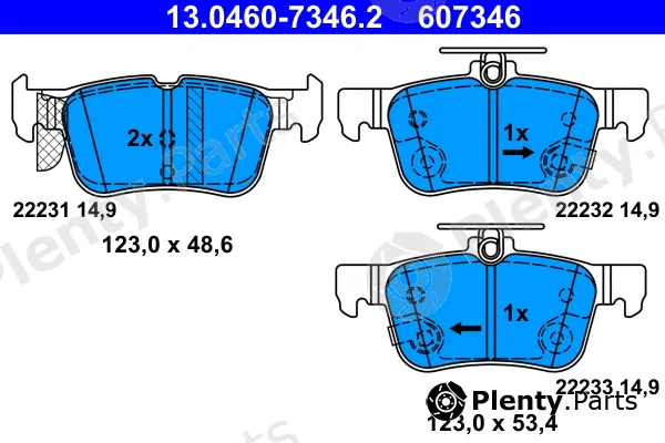 ATE 13.0460-7346.2 — Brake Pad Set, disc brake