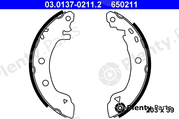 ATE 03.0137-0211.2 — Brake Shoe Set