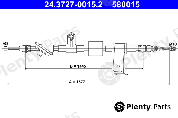 ATE 24.3727-0015.2 — Cable Pull, parking brake