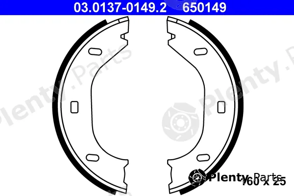 ATE 03.0137-0149.2 — Brake Shoe Set, parking brake