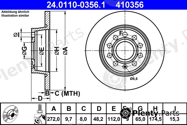ATE 24.0110-0356.1 — Brake Disc