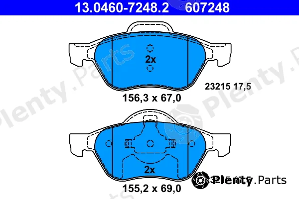 ATE 13.0460-7248.2 — Brake Pad Set, disc brake