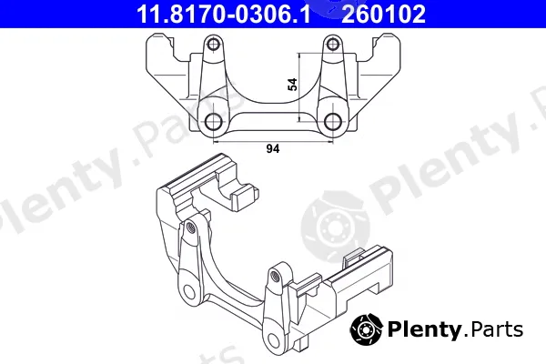 ATE 11.8170-0306.1 — Bracket, brake caliper
