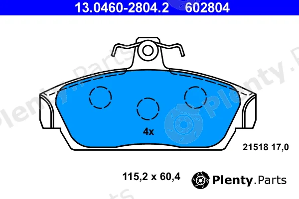 ATE 13.0460-2804.2 — Brake Pad Set, disc brake