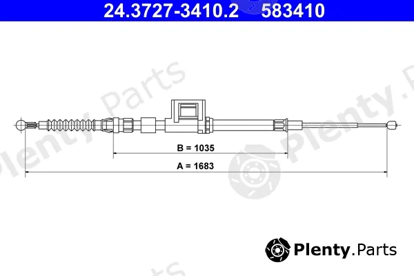 ATE 24.3727-3410.2 — Cable Pull, parking brake