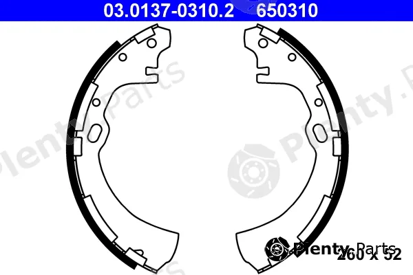 ATE 03.0137-0310.2 — Brake Shoe Set
