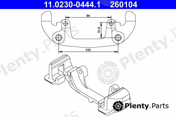 ATE 11.0230-0444.1 — Bracket, brake caliper