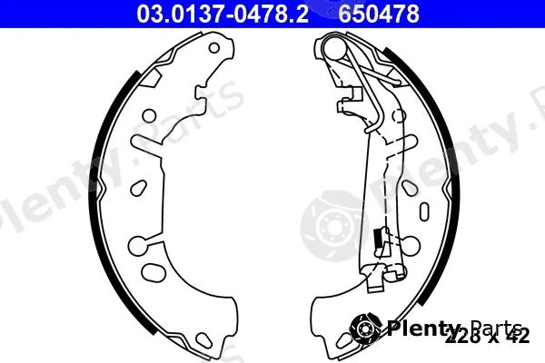 ATE 03.0137-0478.2 — Brake Shoe Set