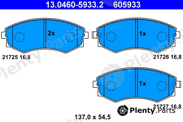 ATE 13.0460-5933.2 — Brake Pad Set, disc brake