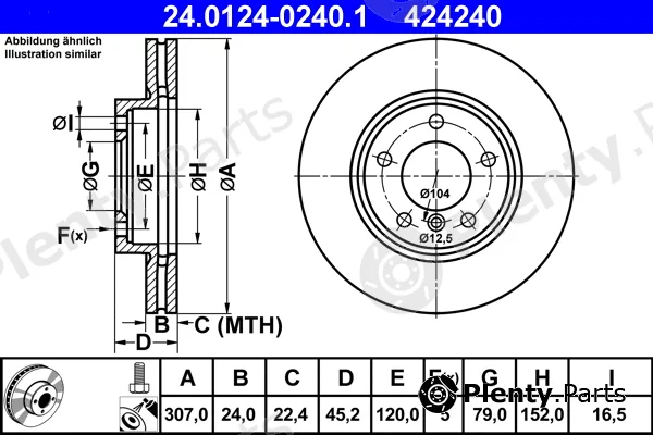 ATE 24.0124-0240.1 — Brake Disc