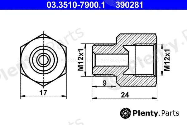 ATE 03.3510-7900.1 — Adapter, brake line