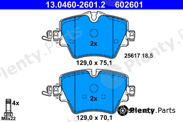 ATE 13.0460-2601.2 — Brake Pad Set, disc brake