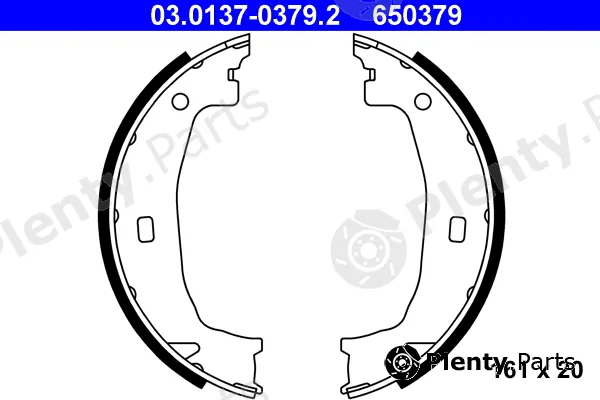 ATE 03.0137-0379.2 — Brake Shoe Set, parking brake