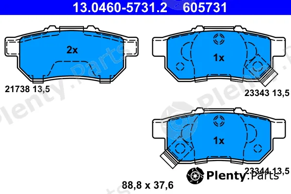 ATE 13.0460-5731.2 — Brake Pad Set, disc brake