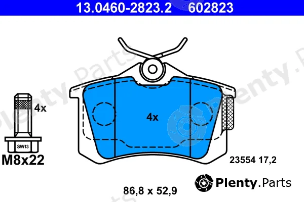 ATE 13.0460-2823.2 — Brake Pad Set, disc brake
