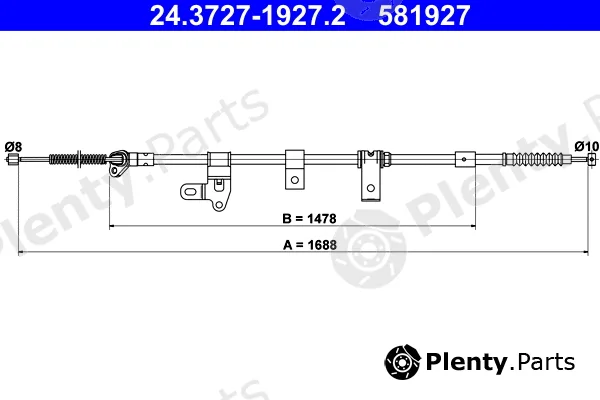 ATE 24.3727-1927.2 — Cable Pull, parking brake
