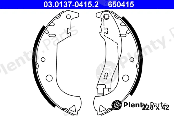 ATE 03.0137-0415.2 — Brake Shoe Set