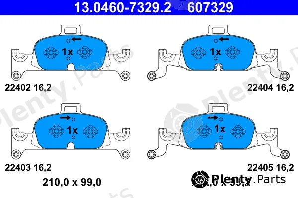 ATE 13.0460-7329.2 — Brake Pad Set, disc brake