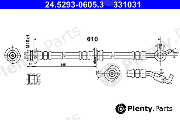 ATE 24.5293-0605.3 — Brake Hose