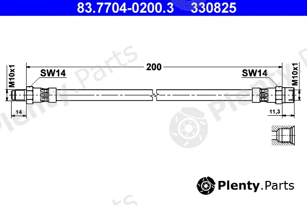ATE 83.7704-0200.3 — Brake Hose