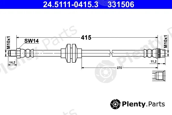 ATE 24.5111-0415.3 — Brake Hose