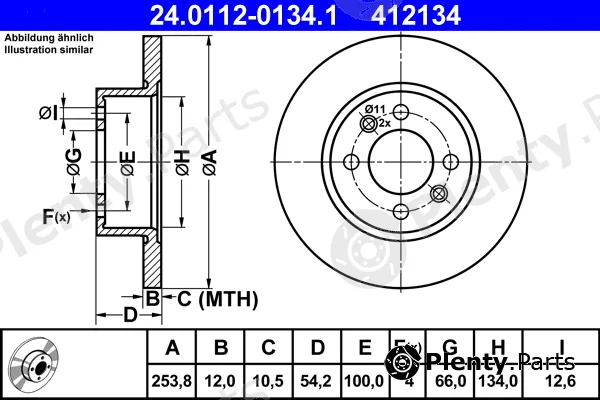 ATE 24.0112-0134.1 — Brake Disc