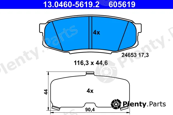 ATE 13.0460-5619.2 — Brake Pad Set, disc brake