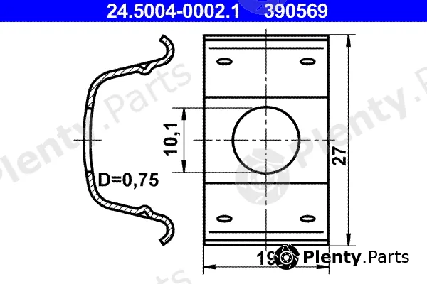 ATE 24.5004-0002.1 — Holding Bracket, brake hose