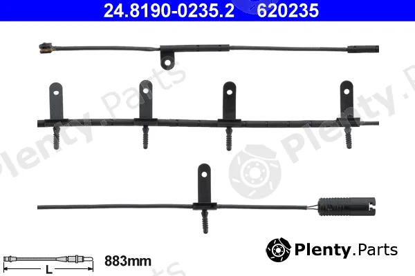 ATE 24.8190-0235.2 — Warning Contact, brake pad wear