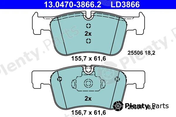 ATE 13.0470-3866.2 — Brake Pad Set, disc brake ATE Ceramic
