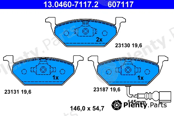 ATE 13.0460-7117.2 — Brake Pad Set, disc brake