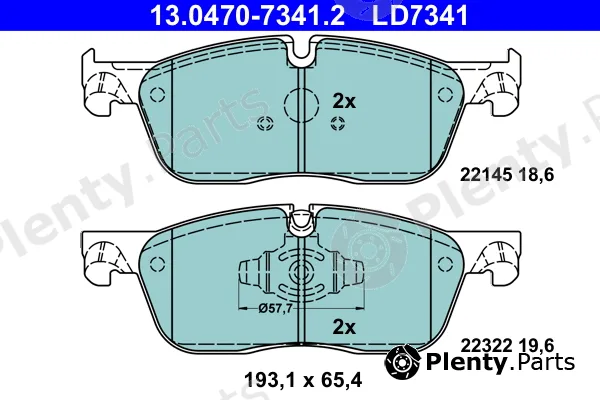 ATE 13.0470-7341.2 — Brake Pad Set, disc brake ATE Ceramic