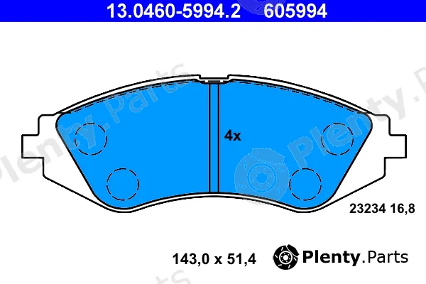 ATE 13.0460-5994.2 — Brake Pad Set, disc brake