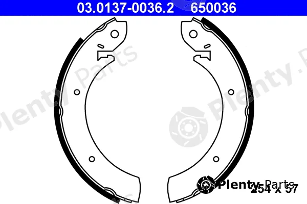 ATE 03.0137-0036.2 — Brake Shoe Set
