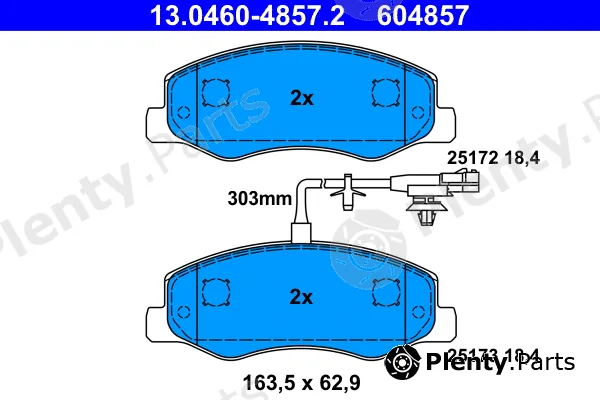 ATE 13.0460-4857.2 — Brake Pad Set, disc brake