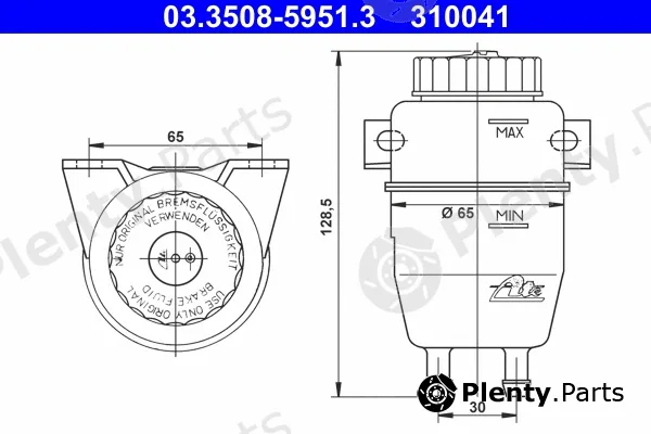 ATE 03.3508-5951.3 — Expansion Tank, brake fluid