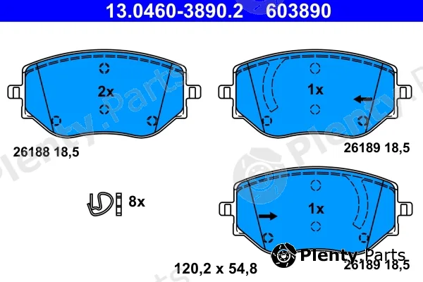ATE 13.0460-3890.2 — Brake Pad Set, disc brake