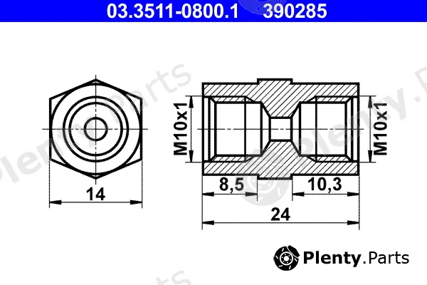ATE 03.3511-0800.1 — Adapter, brake line