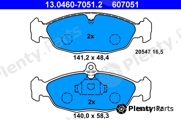 ATE 13.0460-7051.2 — Brake Pad Set, disc brake